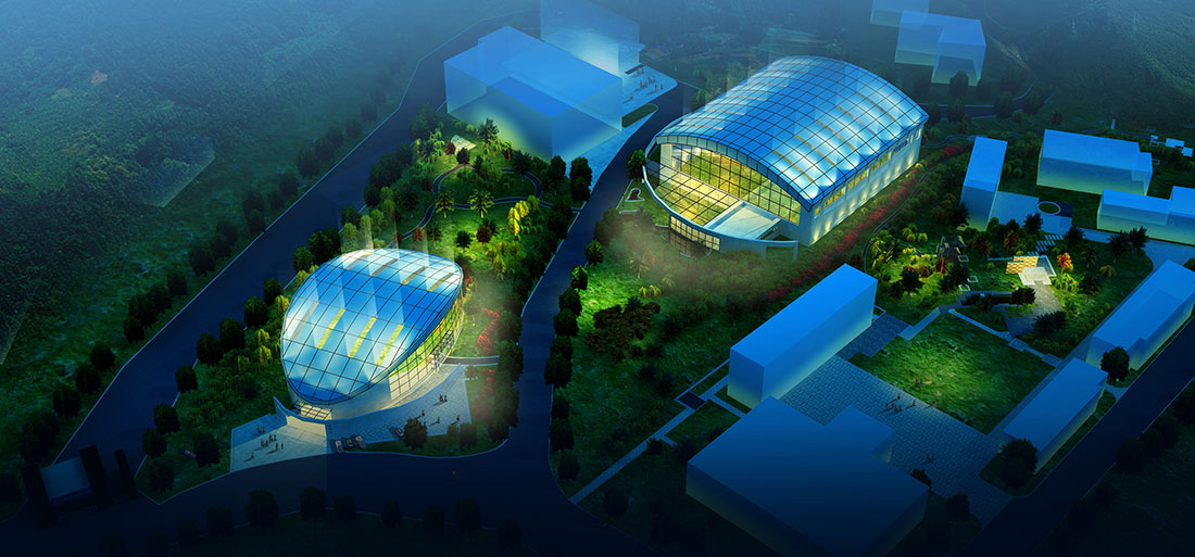 效果圖展示 中國南方電網(wǎng)云南羅平魯布革水力發(fā)電站辦公區(qū)亮化工程設(shè)計